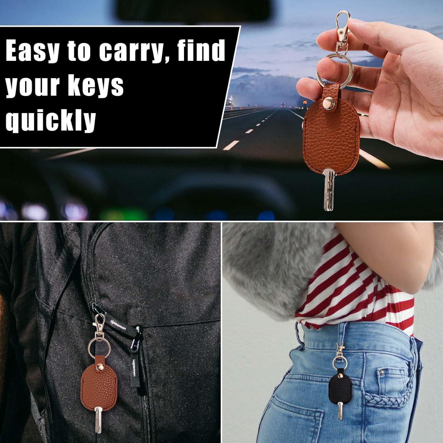 Funda de Llave de Coche de Cuero PU 2 Piezas - Soporte Vintage