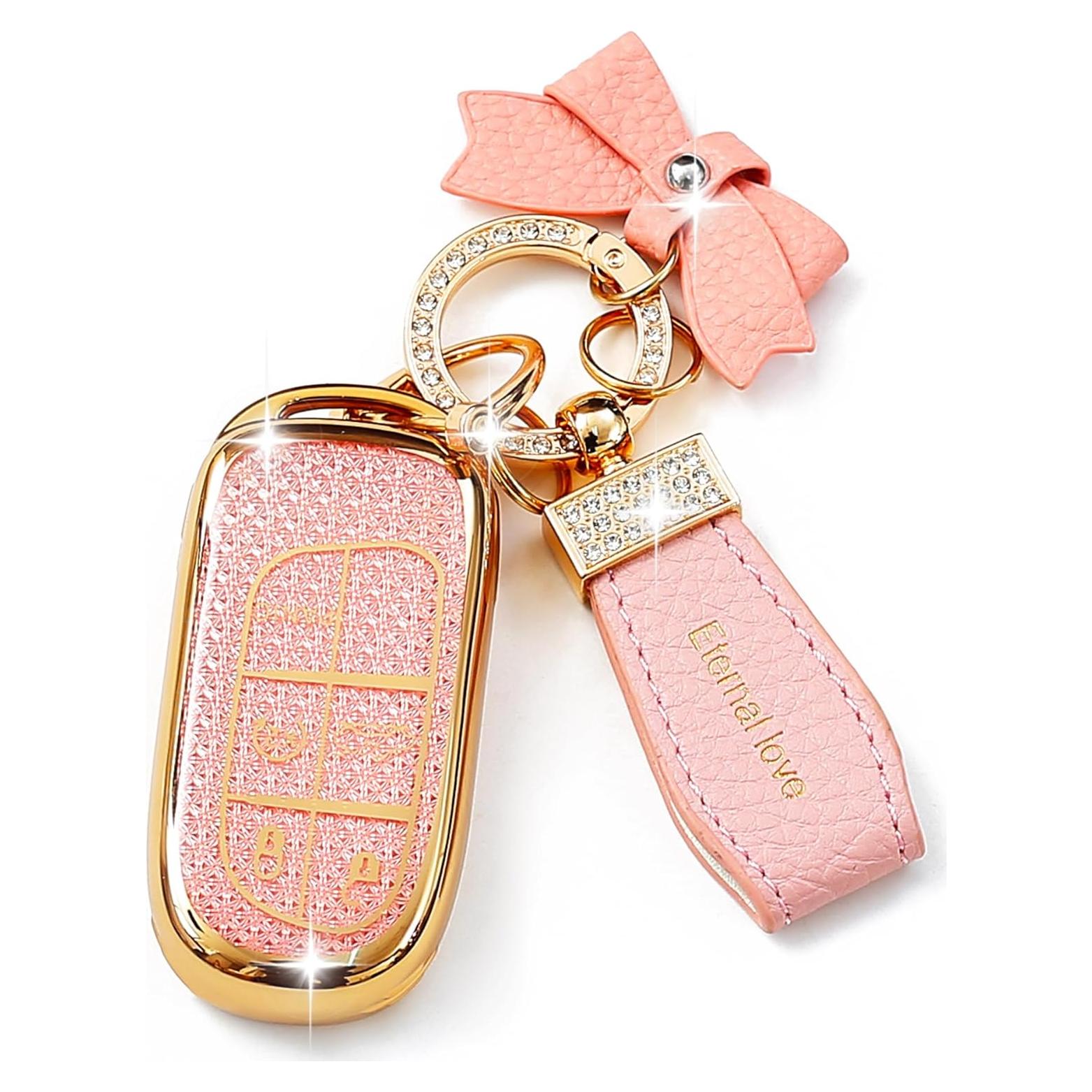 Cubierta de Llave Simocky Rosa para Jeep Grand Cherokee 5 Botones