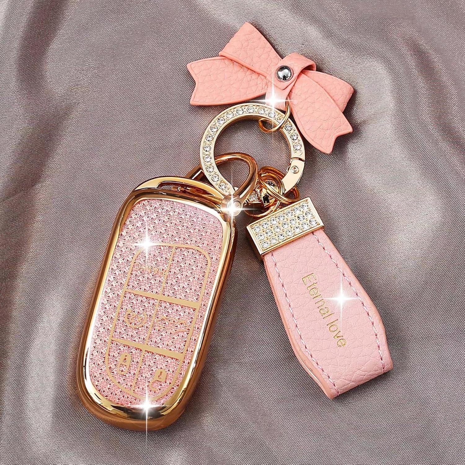 Cubierta de Llave Simocky Rosa para Jeep Grand Cherokee 5 Botones