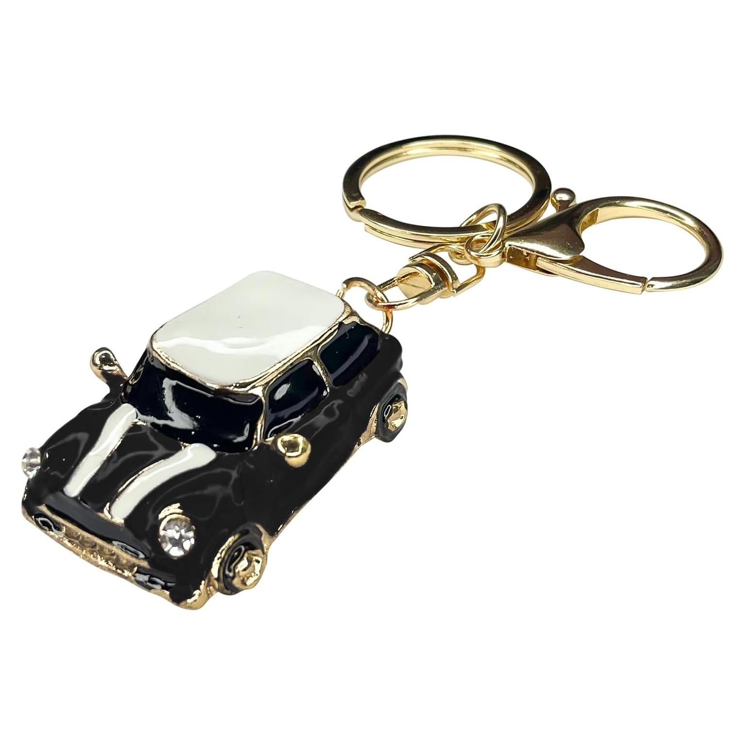 Llavero 3D Mini Cooper Beypovk con Strass - Negro