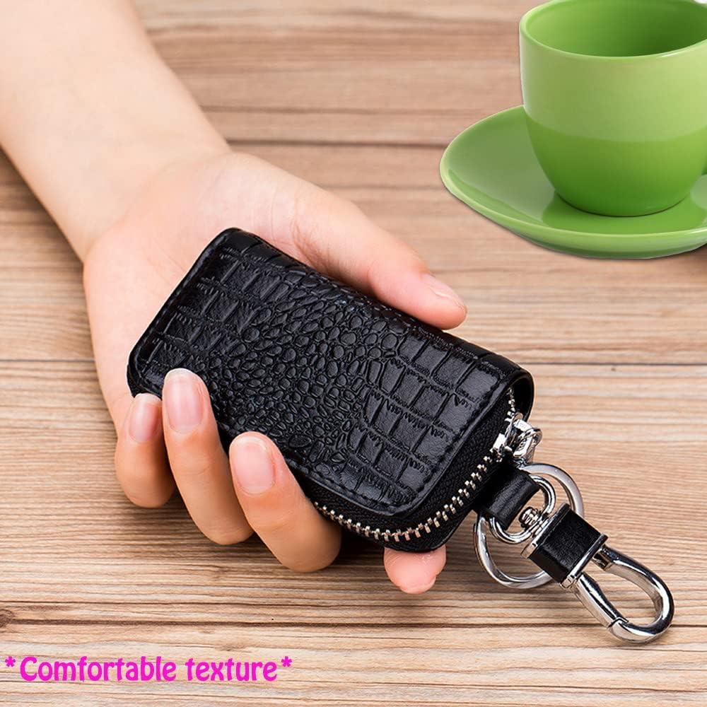 Funda de Llave de Coche de Cuero Negro Universal para Hombres y Mujeres