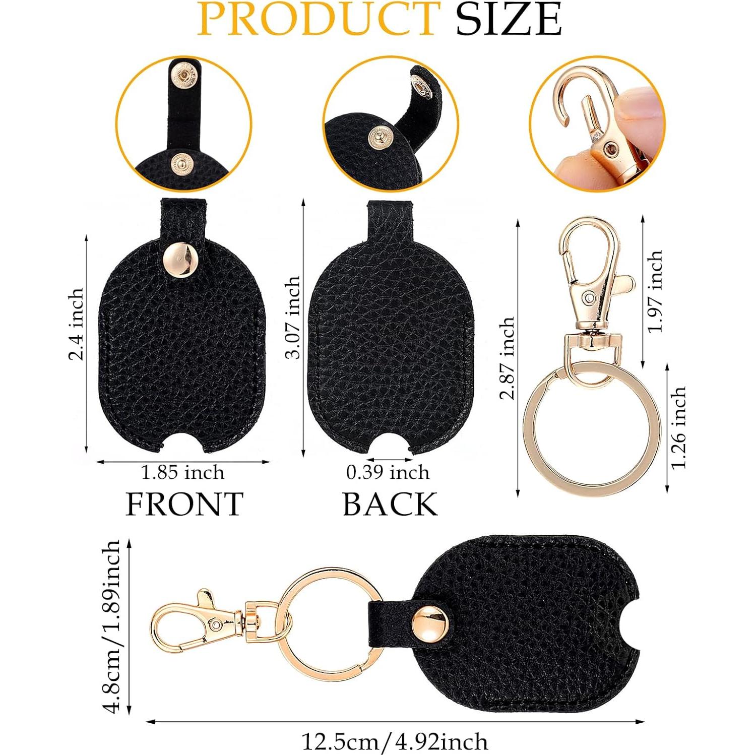 Porta Llaves de Cuero PU Nogeqi para Coche - Negro