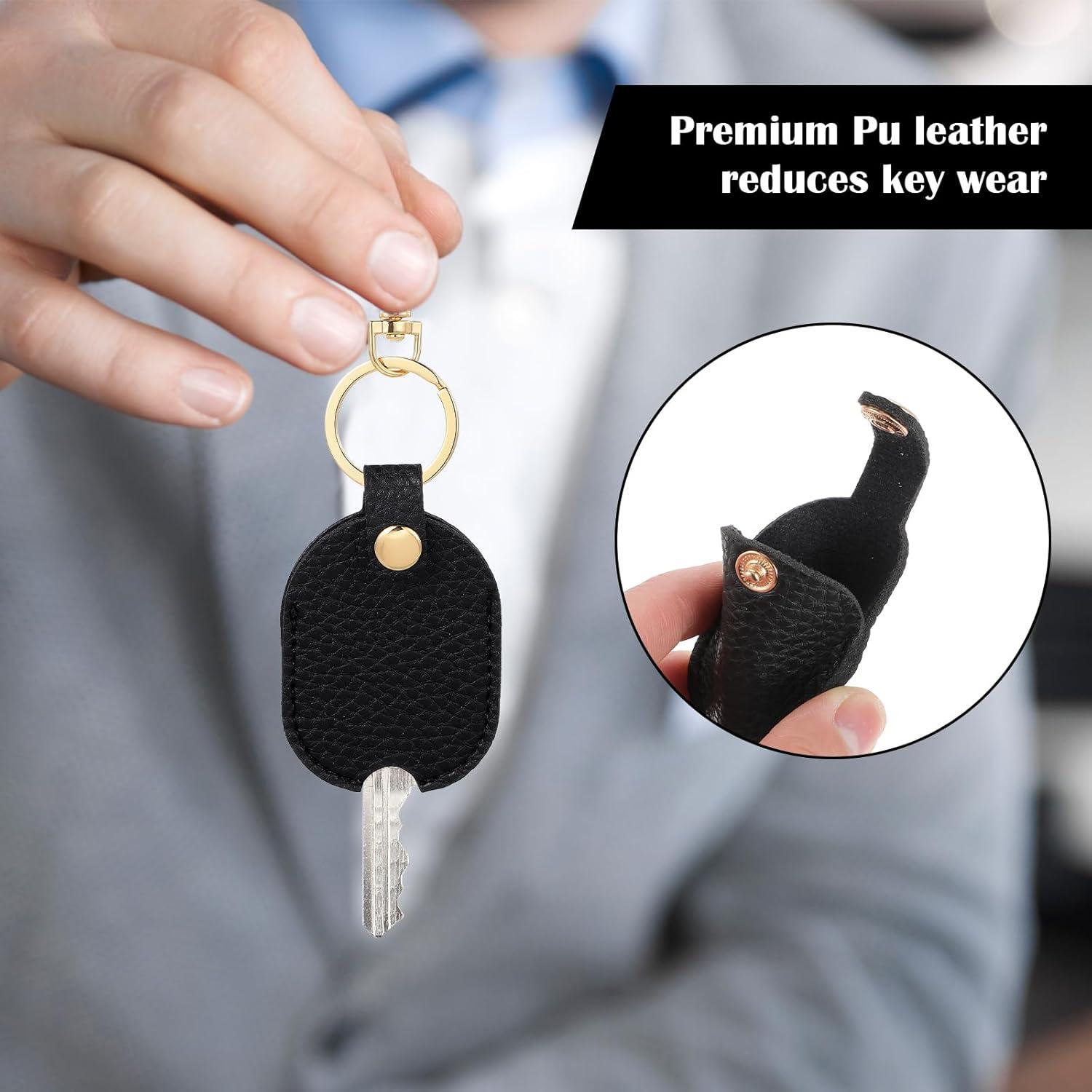 Funda de Llave de Cuero PU Ymapinc - 2 Piezas, Negro