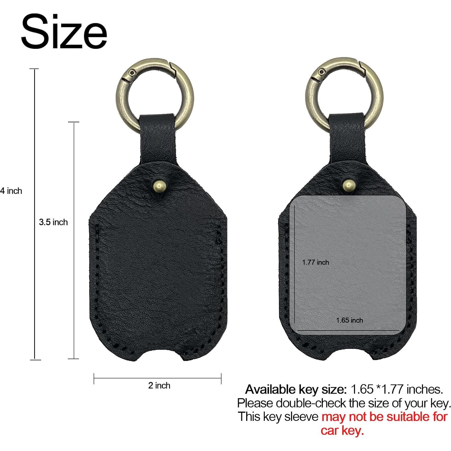 Funda de Llave de Cuero Genuino Vintage 5x7cm - Portallaves Estiloso