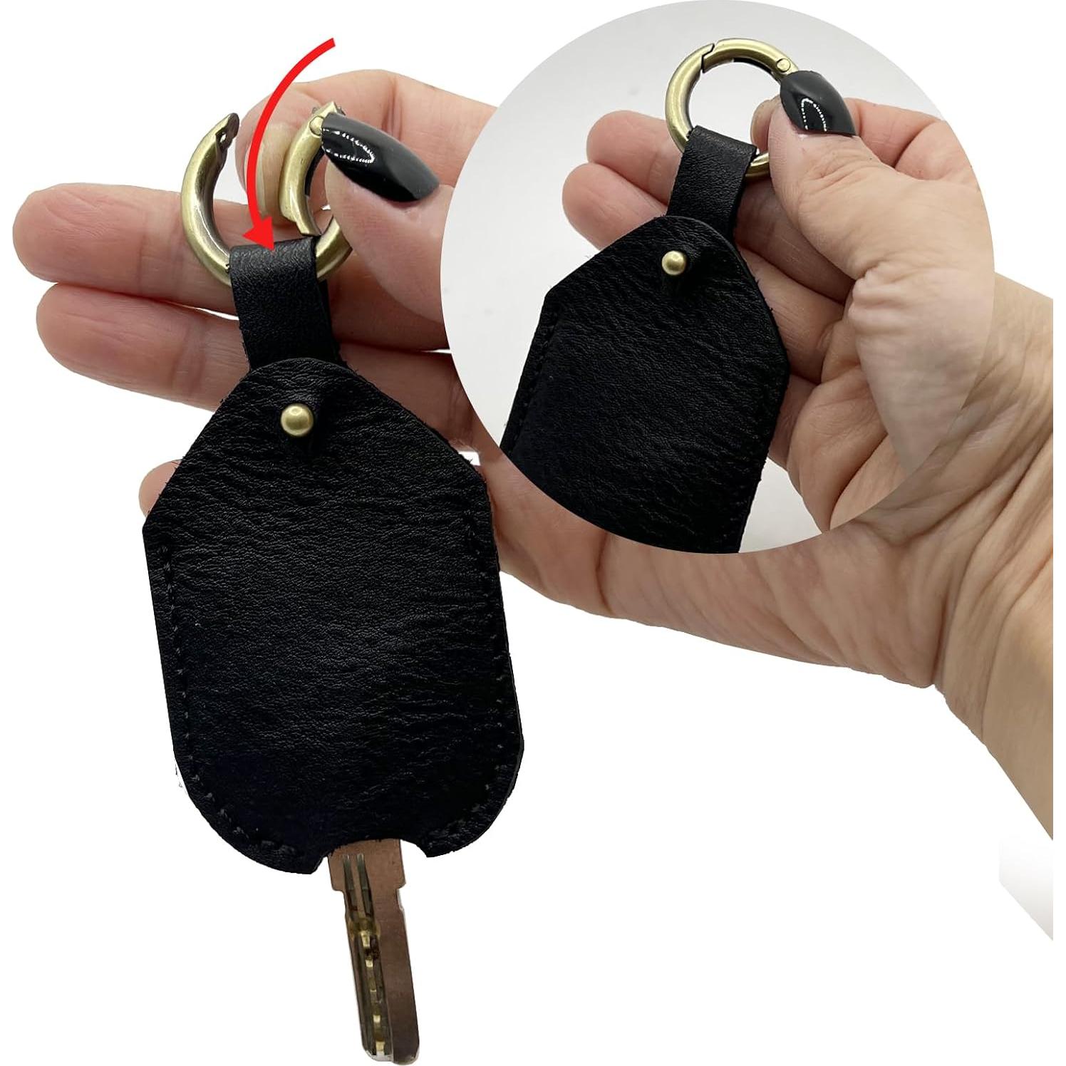 Funda de Llave de Cuero Genuino Vintage 5x7cm - Portallaves Estiloso