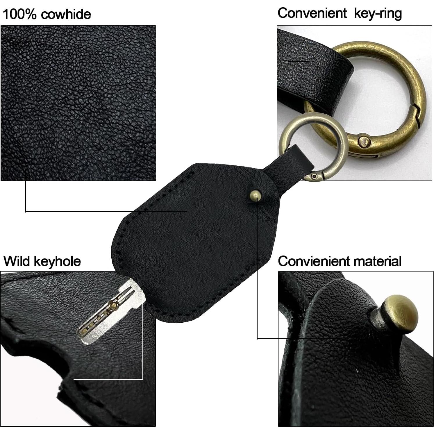 Funda de Llave de Cuero Genuino Vintage 5x7cm - Portallaves Estiloso