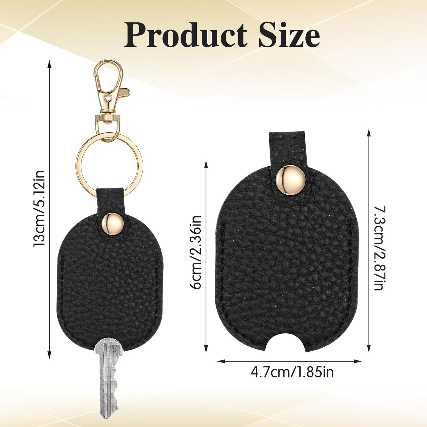 Funda de Llave de Coche 2PCS Cuero PU Vintage Negro Marrón