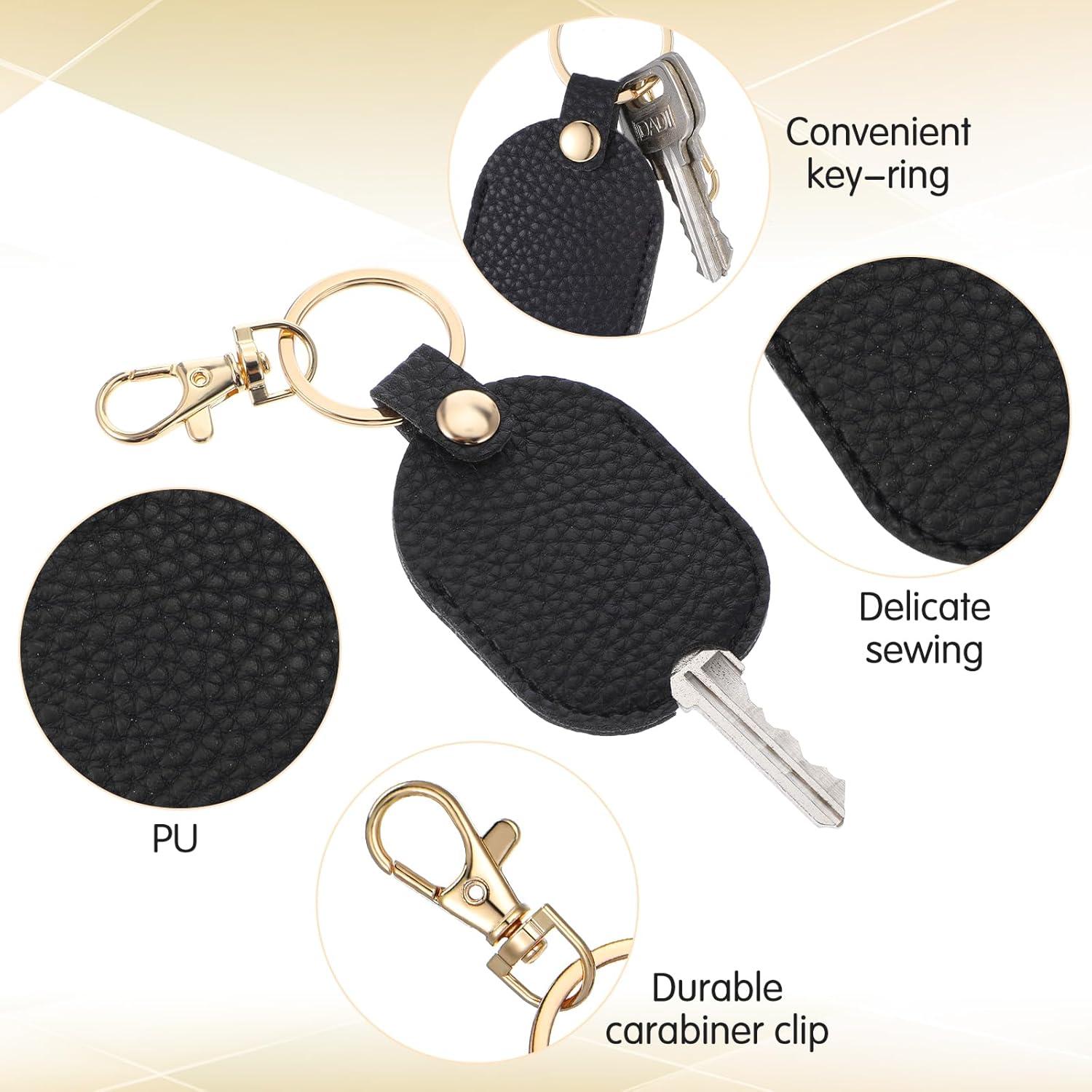 Funda de Llave de Coche 2PCS Cuero PU Vintage Negro Marrón