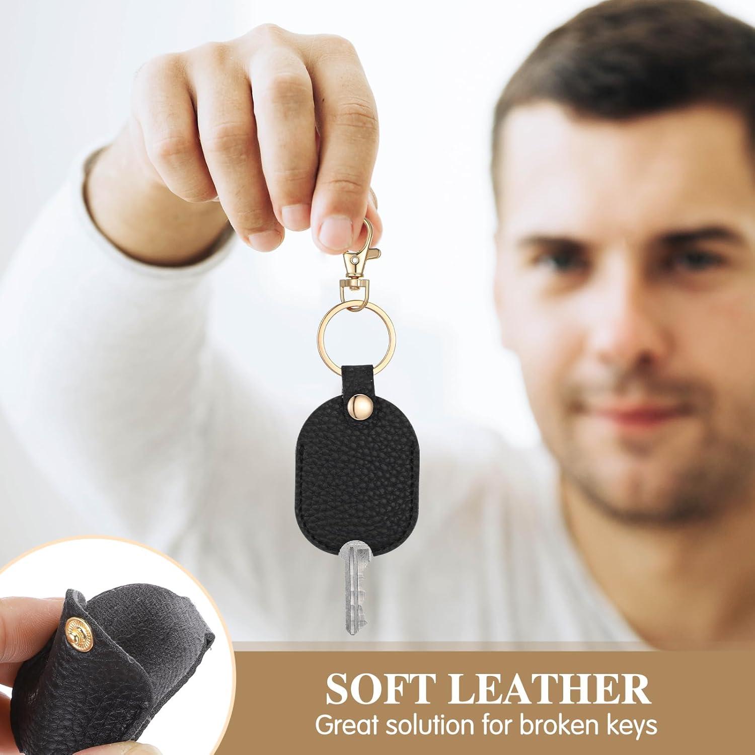 Funda de Llave de Coche 2PCS Cuero PU Vintage Negro Marrón