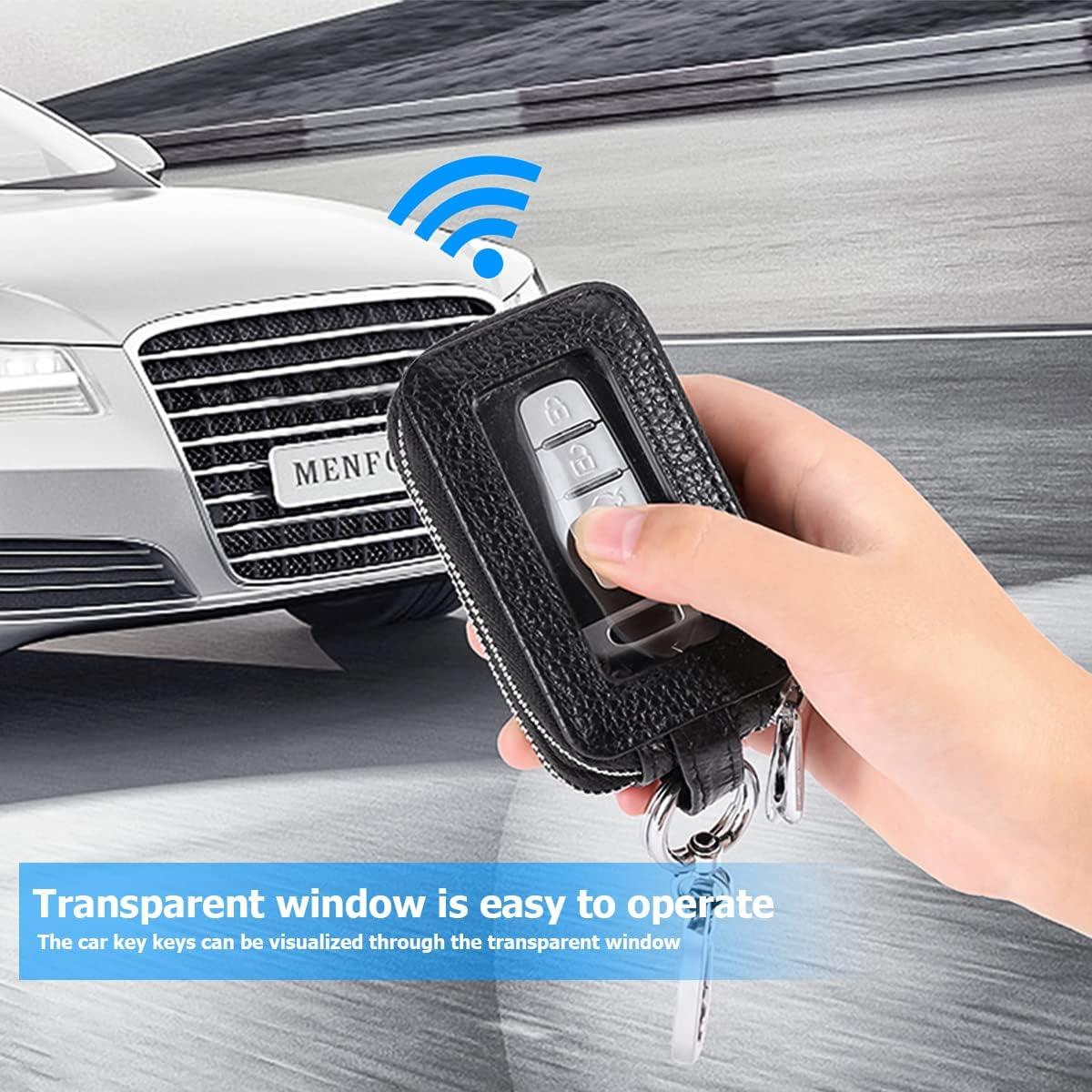 Funda para Llave de Auto BELOMI de Cuero Genuino Negra