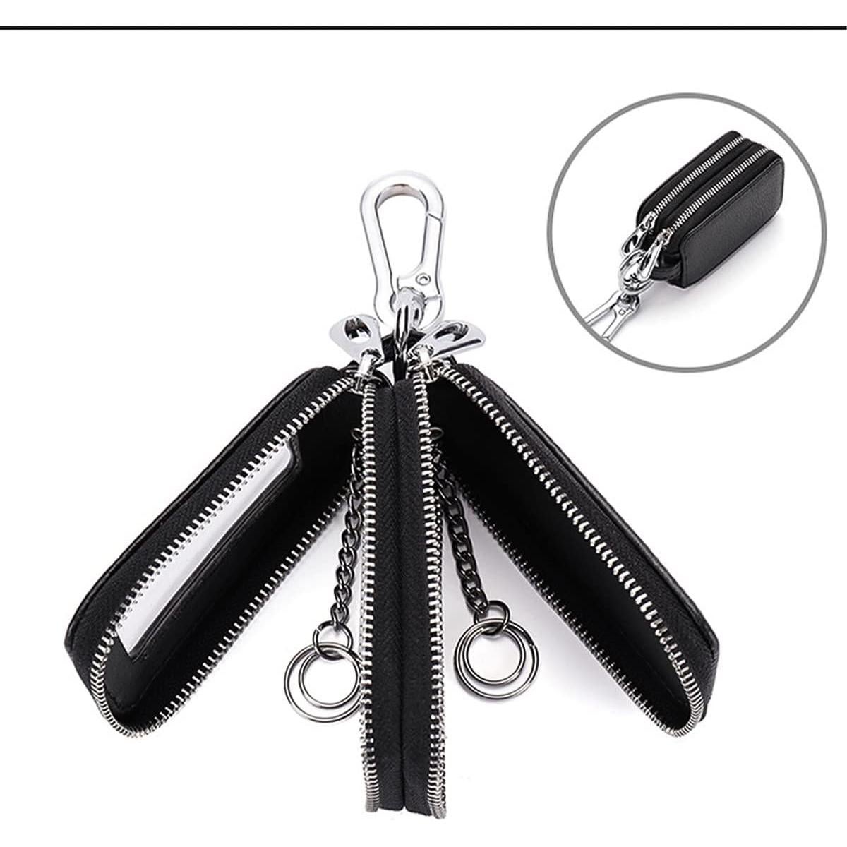 Funda para Llave de Auto BELOMI de Cuero Genuino Negra