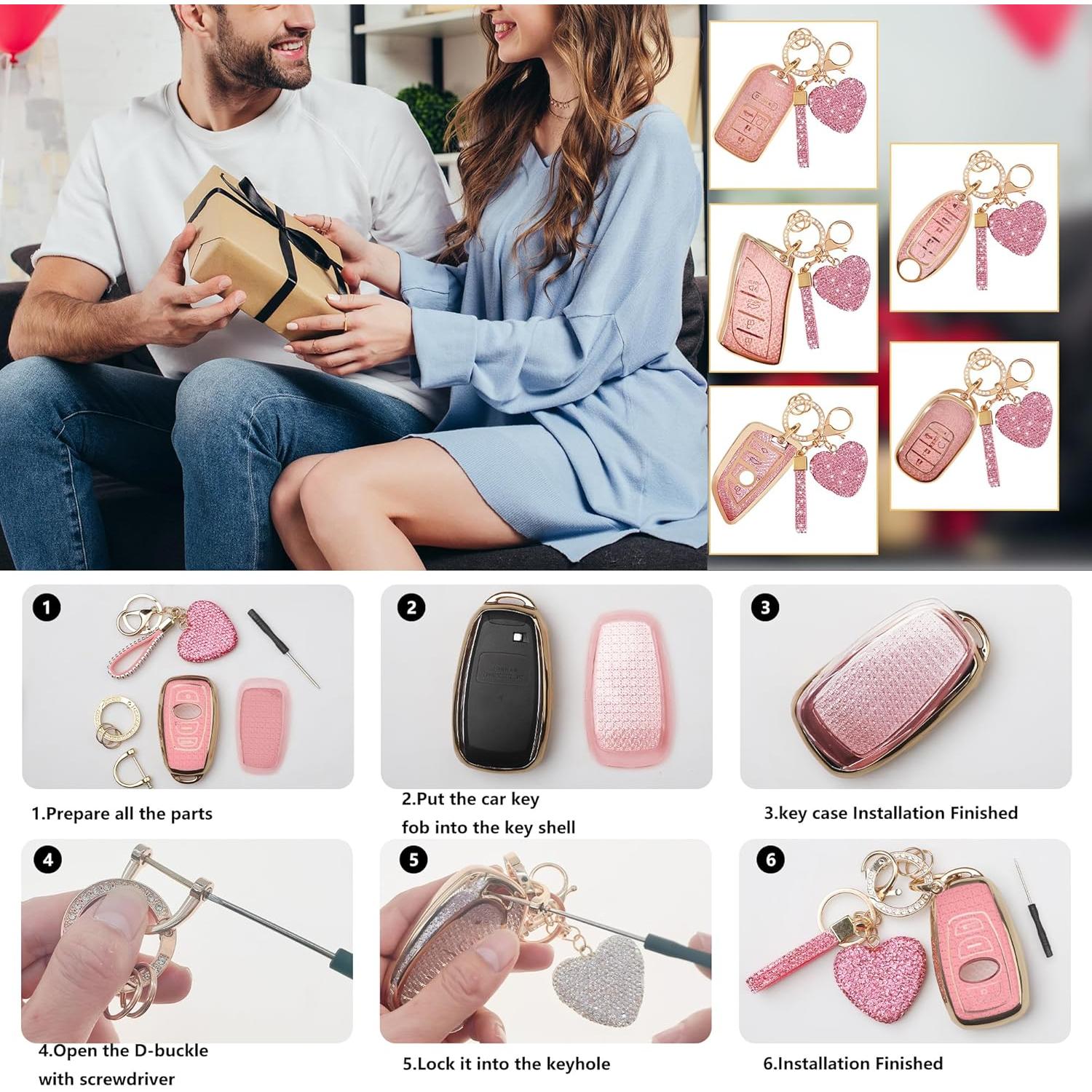 Cubierta de llavero Simocky para Ford 5 botones - Blanco