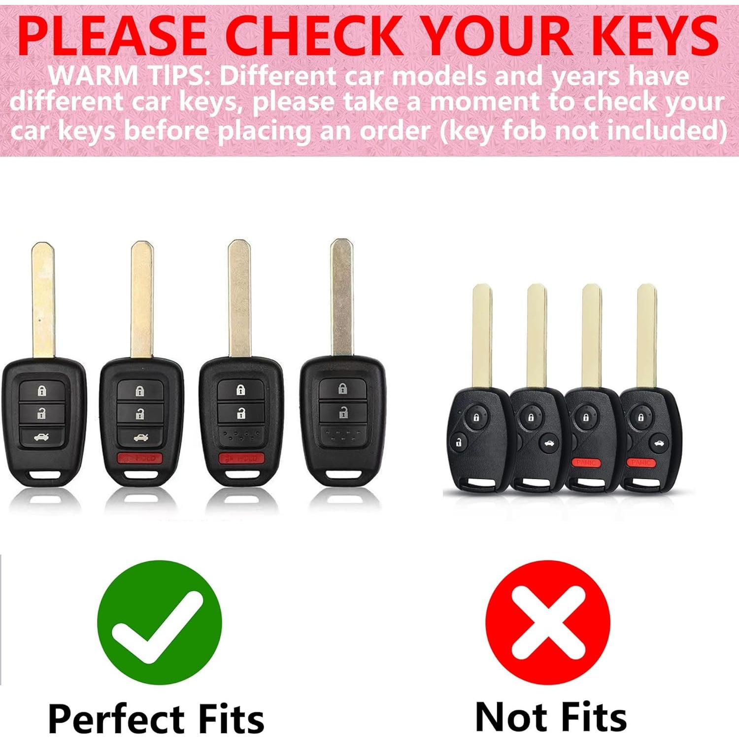 Cubierta de llavero Simocky Rosa para Honda 2013-2017 4 Botones