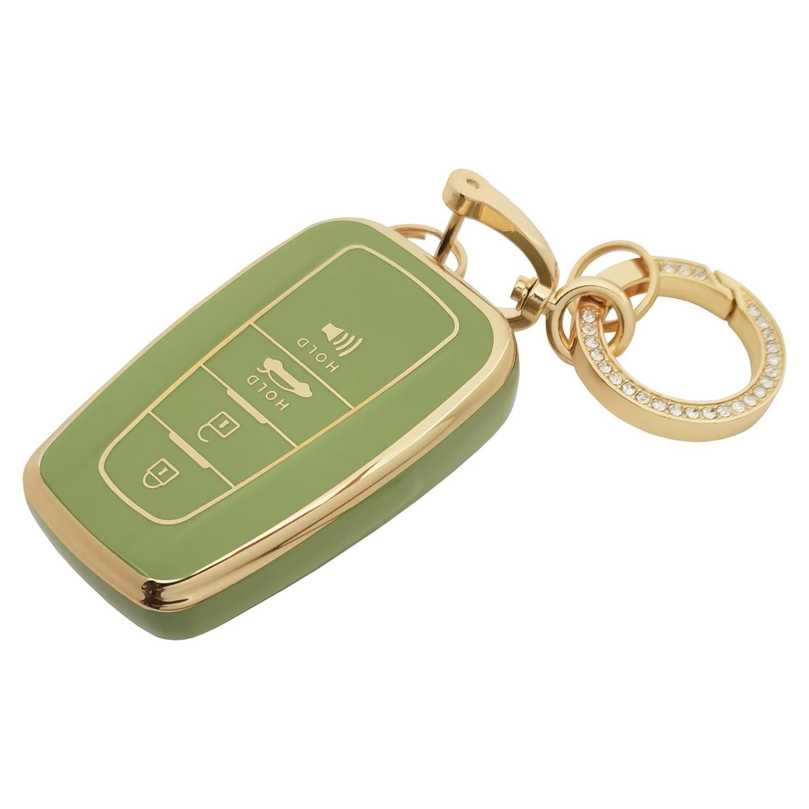 Funda de Llavero TPU Verde para Toyota RAV4 Camry Corolla