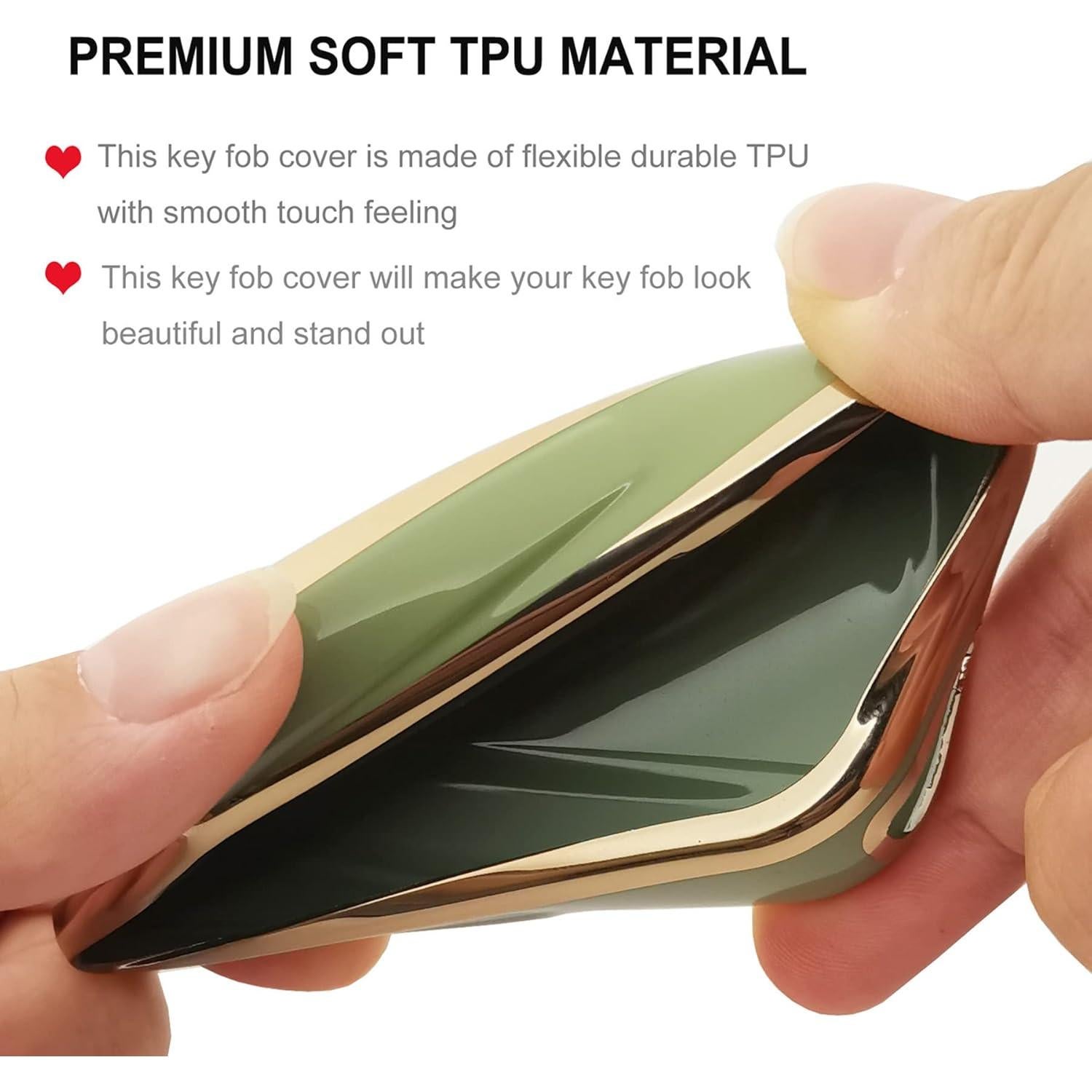 Funda de Llavero TPU Verde para Toyota RAV4 Camry Corolla