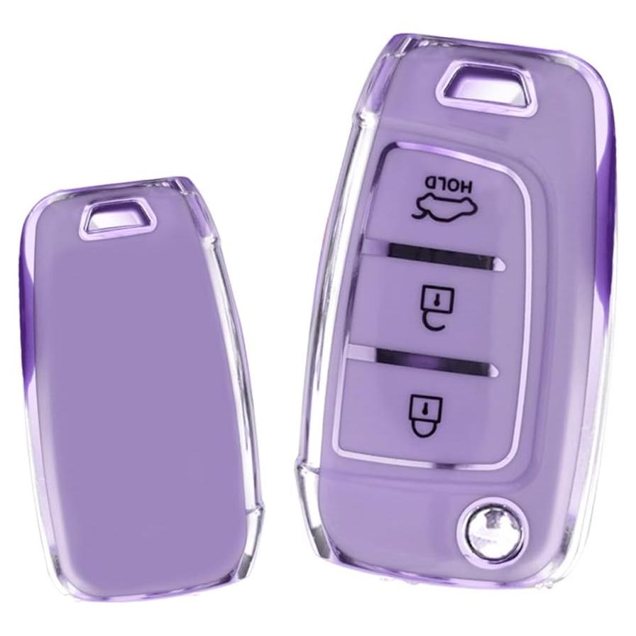 Funda de Llave TPU HIBEYO para Hyundai Elantra Tucson 3 Botones
