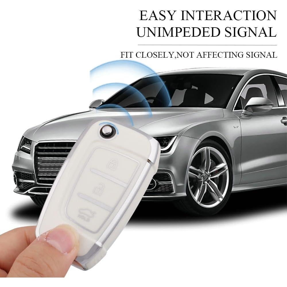 Funda de Llave TPU HIBEYO para Hyundai Elantra Tucson 3 Botones