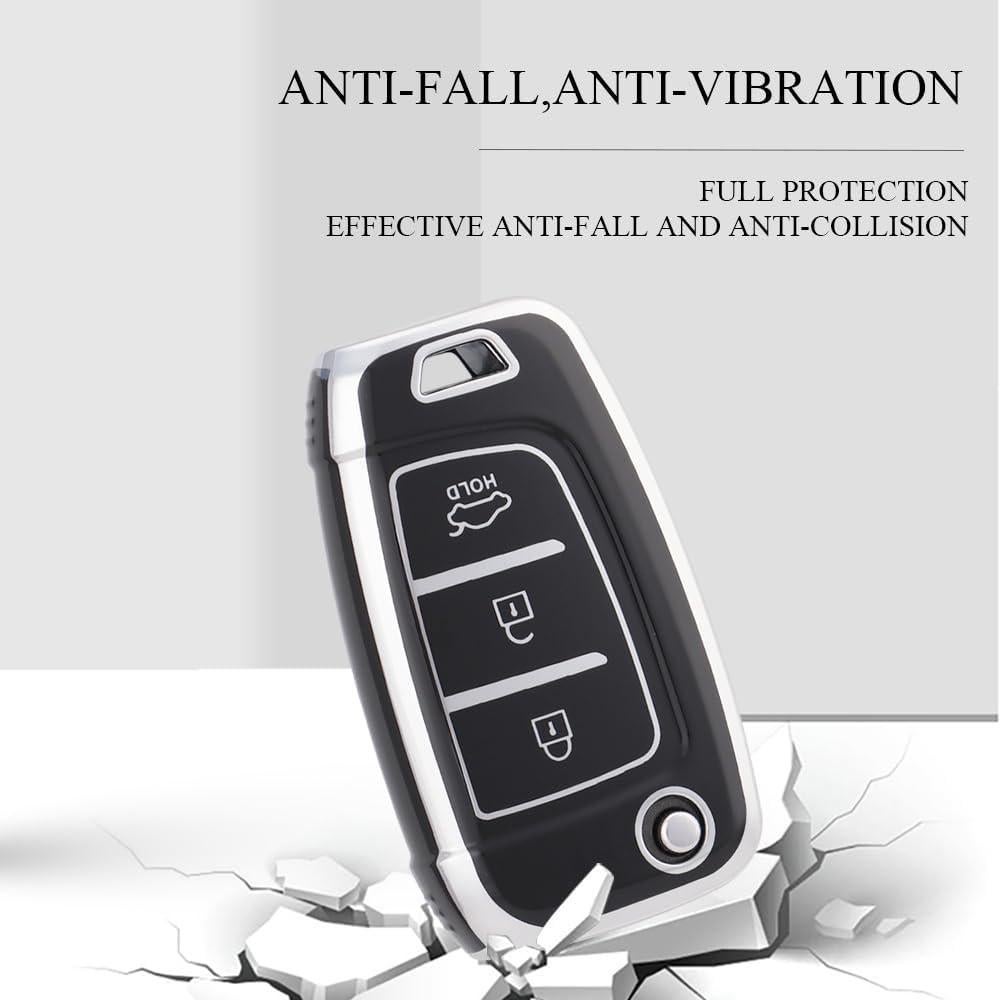 Funda de Llave TPU HIBEYO para Hyundai Elantra Tucson 3 Botones