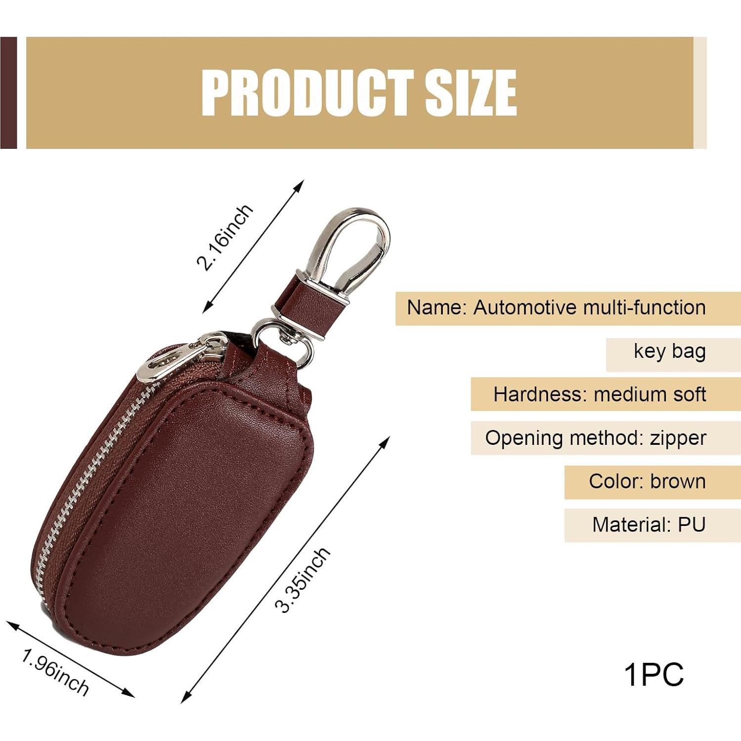 Funda de Cuero para Llave de Coche Universal Marrón