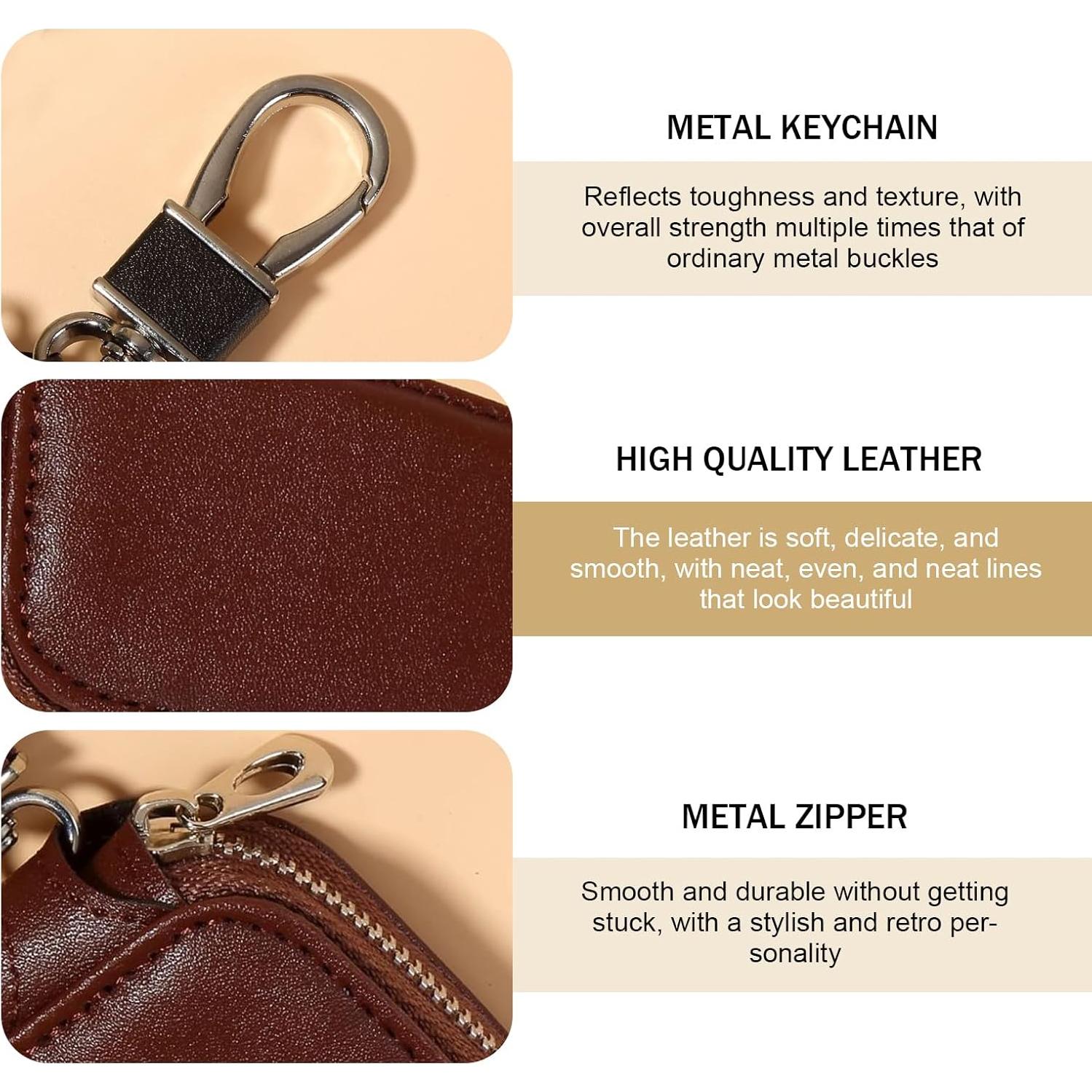 Funda de Cuero para Llave de Coche Universal Marrón