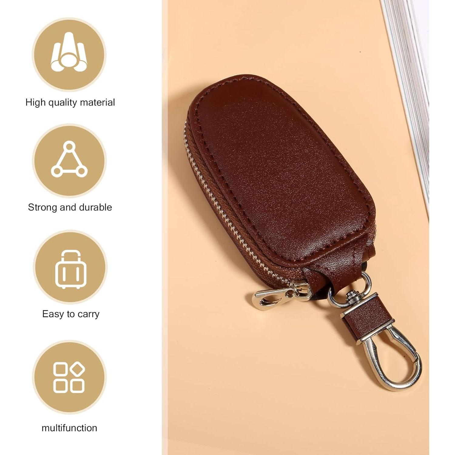 Funda de Cuero para Llave de Coche Universal Marrón