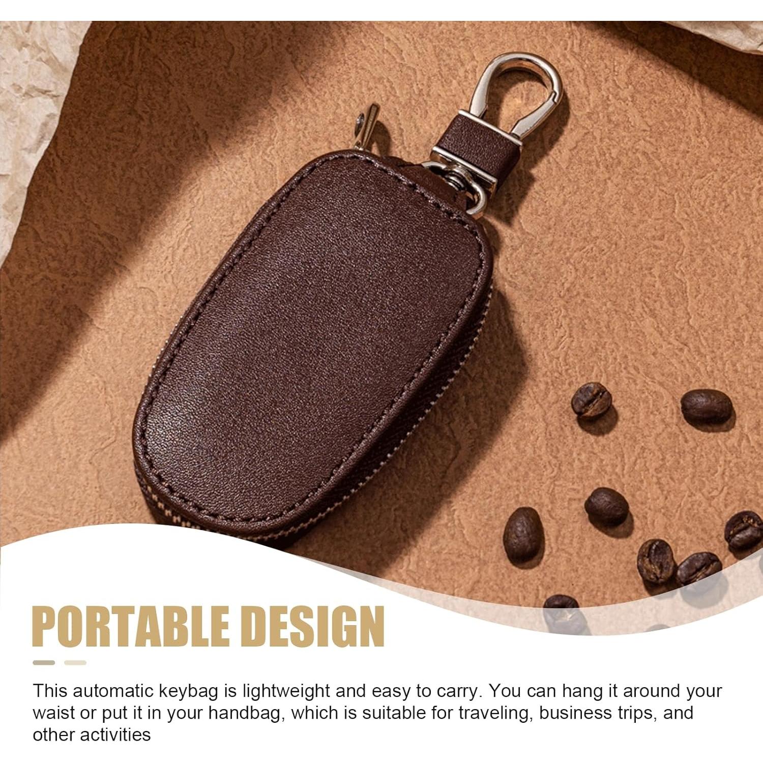 Funda de Cuero para Llave de Coche Universal Marrón