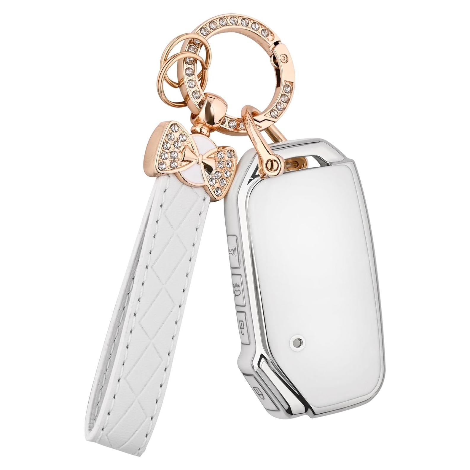 Cubierta de Llavero Kia TECARATE Blanco 5 Botones TPU