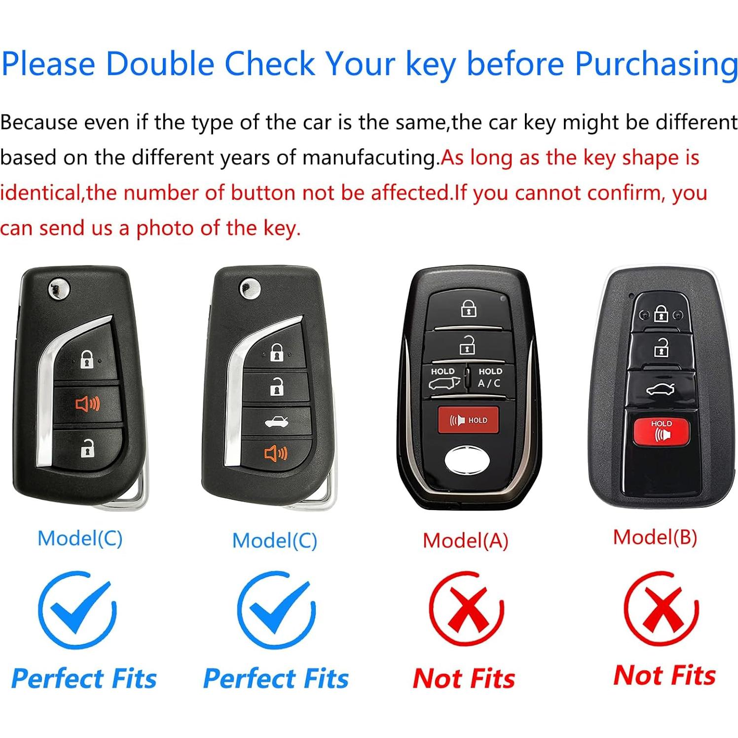 Cubierta de Llave Ocezbiis para Toyota Estilo C Gris