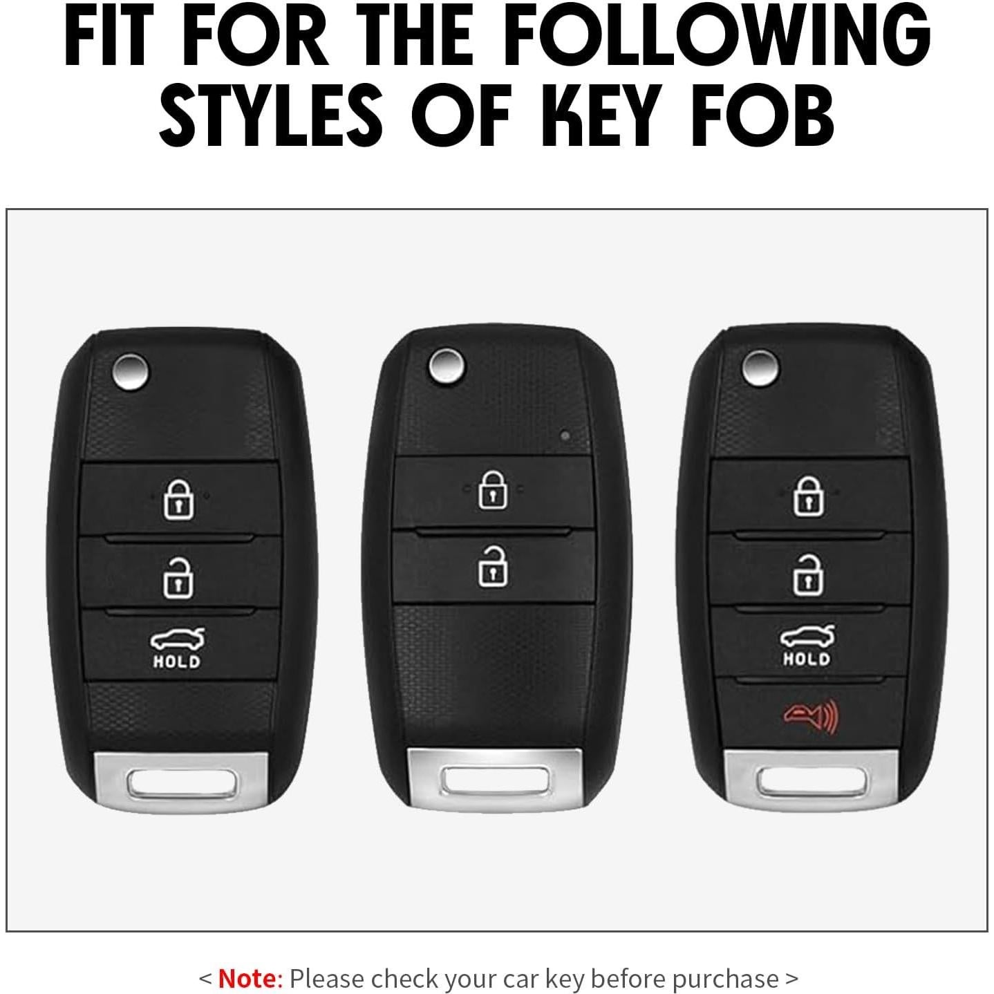 Funda de Llave Silicona Fibra de Carbono KIA Forte Optima Rio