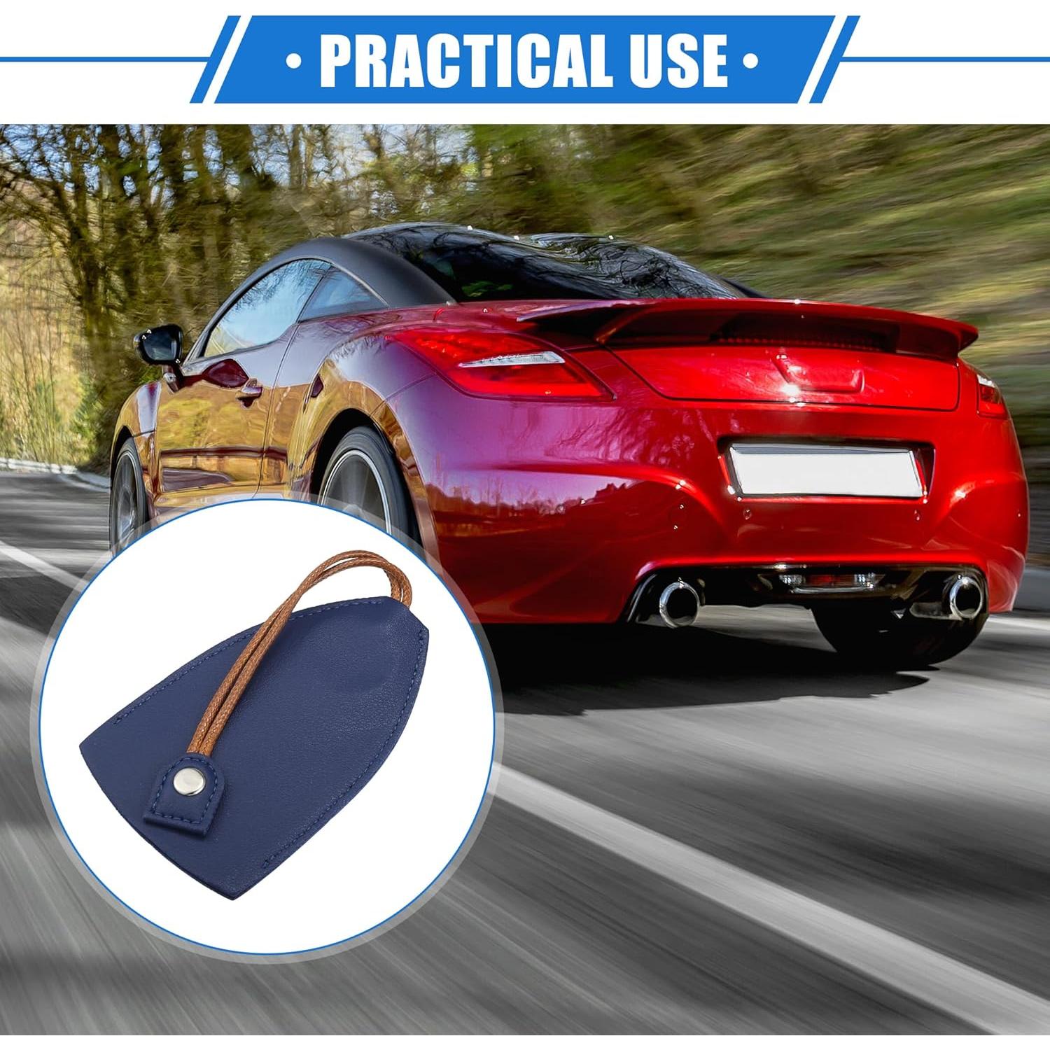 Funda de Llave de Coche VekAuto 4 Pcs Cuero Sintético Azul