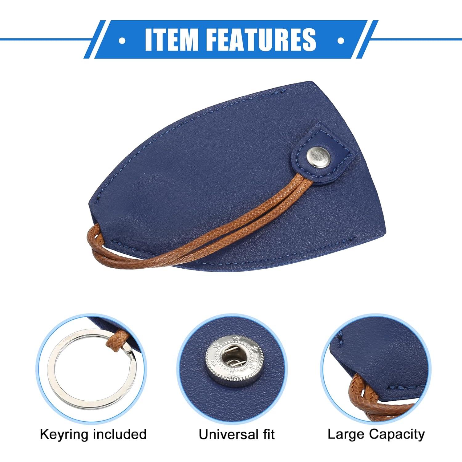 Funda de Llave de Coche VekAuto 4 Pcs Cuero Sintético Azul