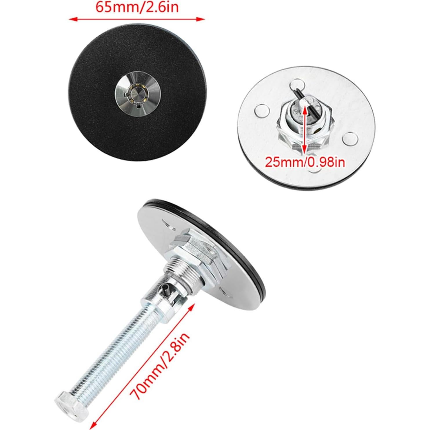 Kit de Pines de Capó Klanata 7815 - Cerradura Universal Negra