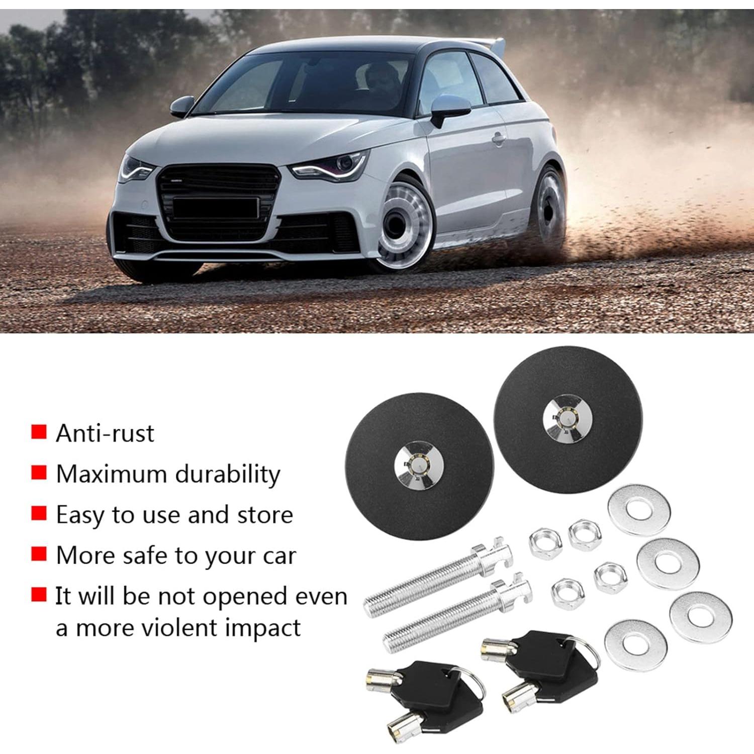 Kit de Pines de Capó Klanata 7815 - Cerradura Universal Negra