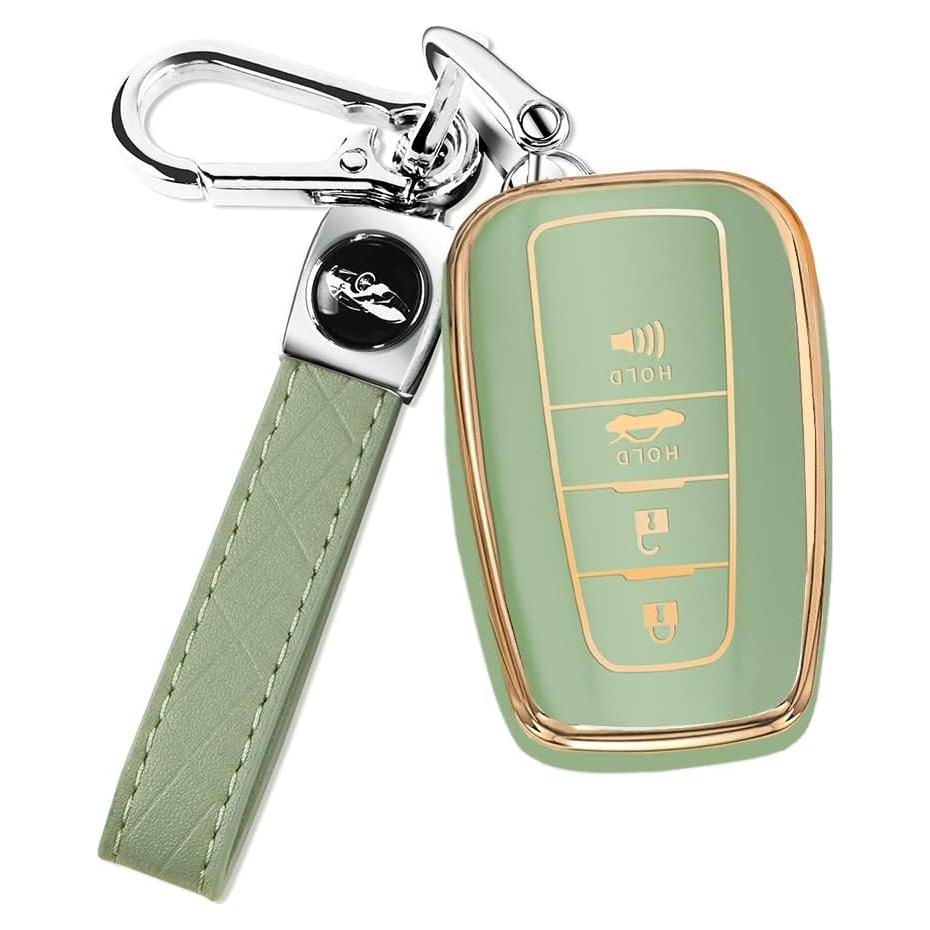 Funda de Llave QBUC para Toyota RAV4 Camry Corolla 2019-2025 Verde
