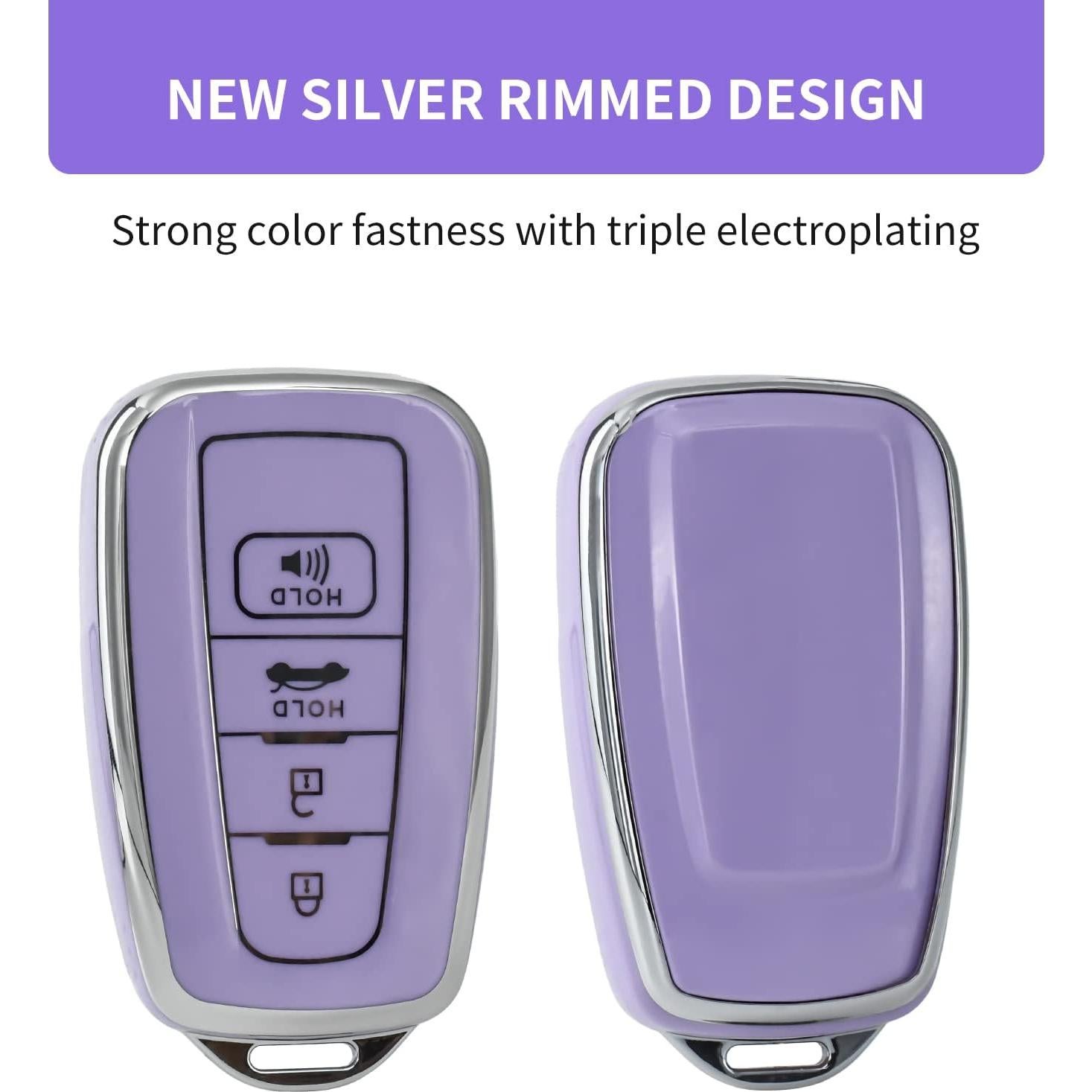 Cubierta de Llave Fob OFFCURVE para Toyota 2018-2022 TPU Púrpura