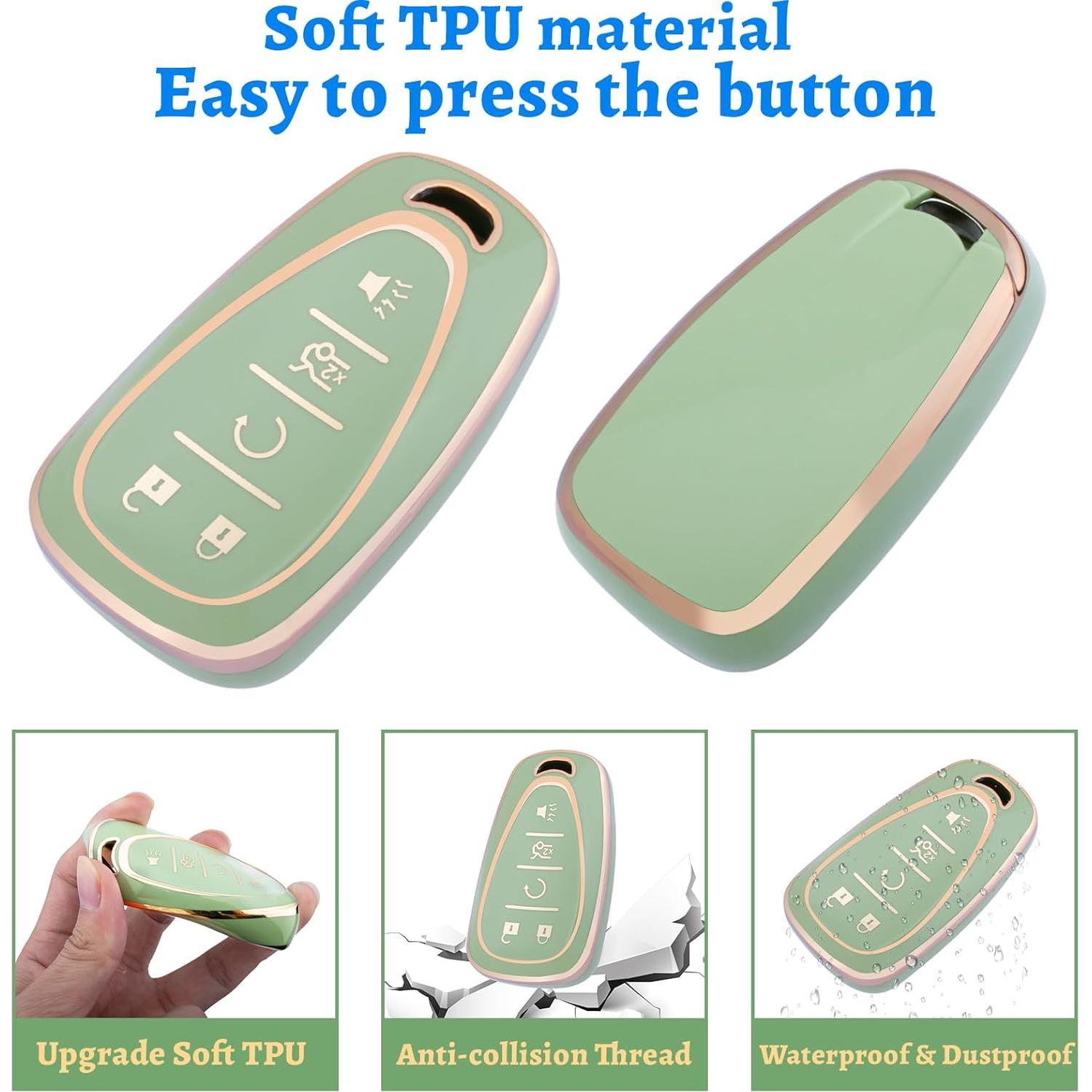 Cubierta de Llave Chevy XIYANG TRADE Verde TPU Protección Total