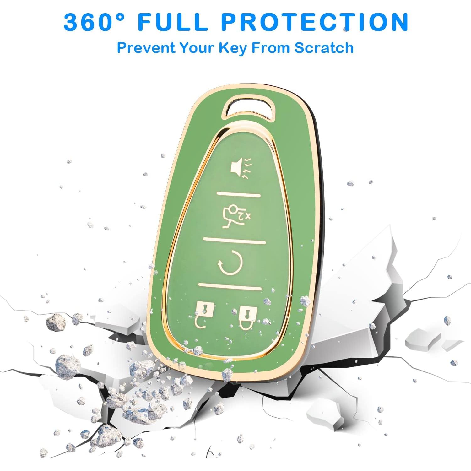 Cubierta de Llave Chevy XIYANG TRADE Verde TPU Protección Total