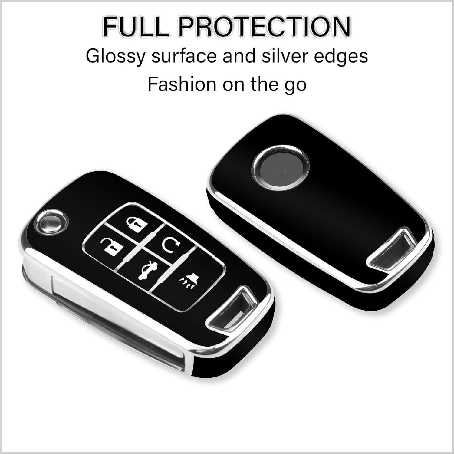 Cubierta de Llave QBUC para Chevy 5 Botones 2010-2019 Negro