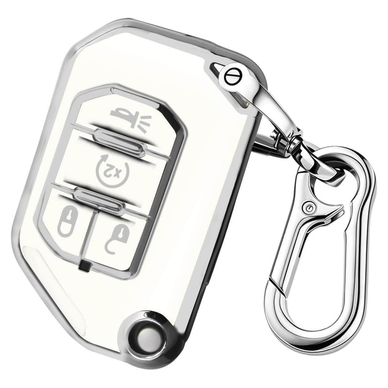 Cubierta de Llave Jeep QBUC JLU JL Gladiator Rubicon Blanco