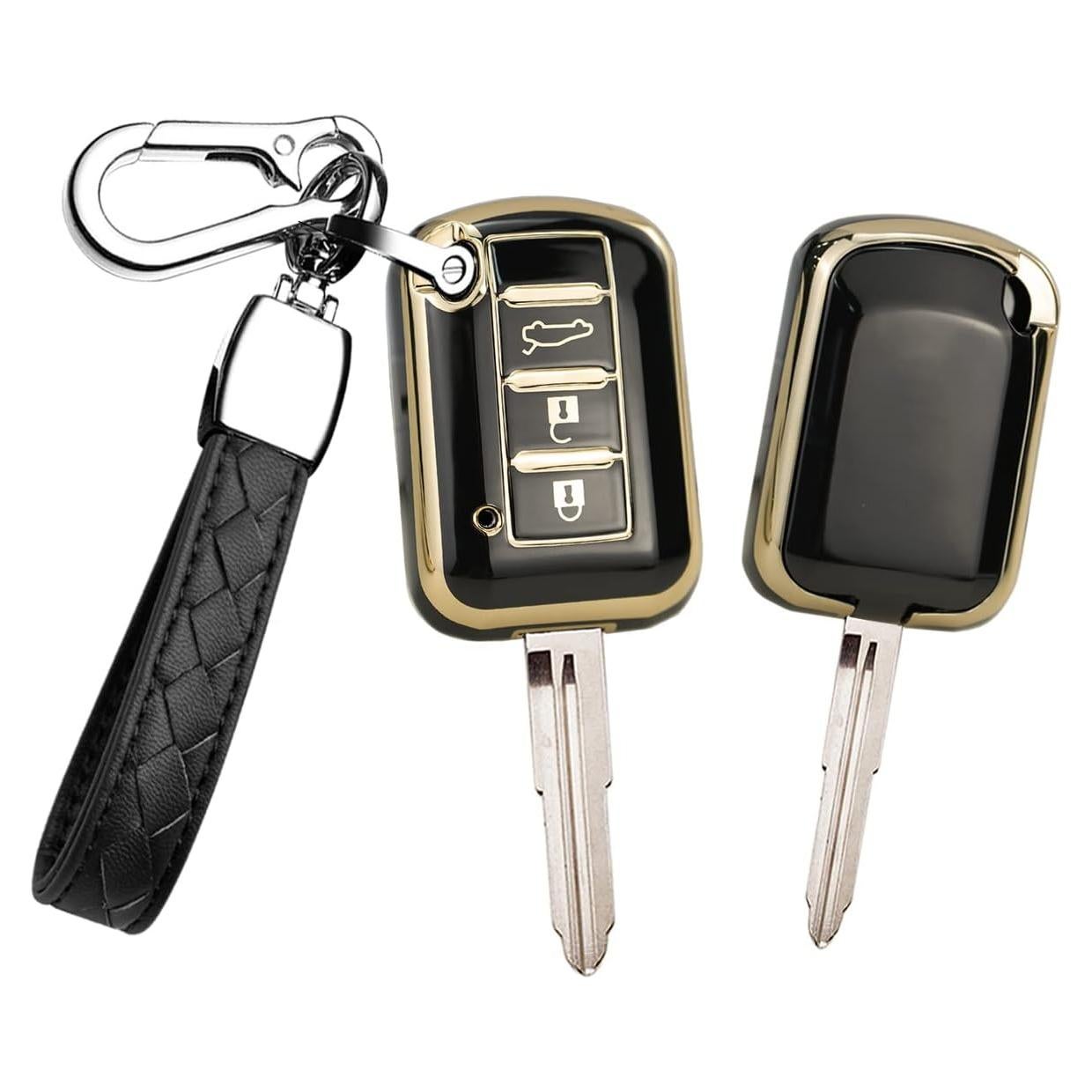 Funda de Llave HIBEYO para Mitsubishi 2016-2021 - Negro