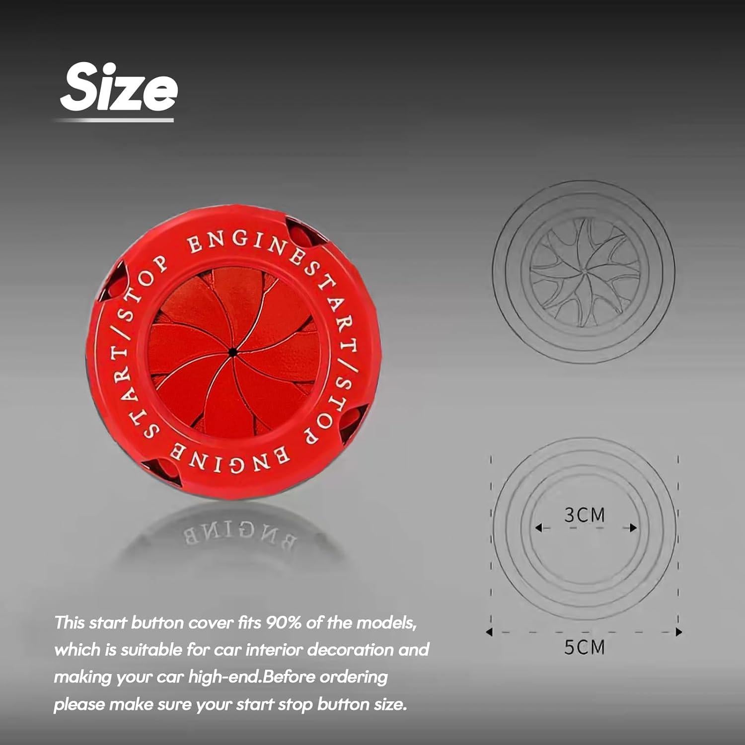 Cubierta de Botón de Inicio Rotativa GENORMBRANDT Rojo