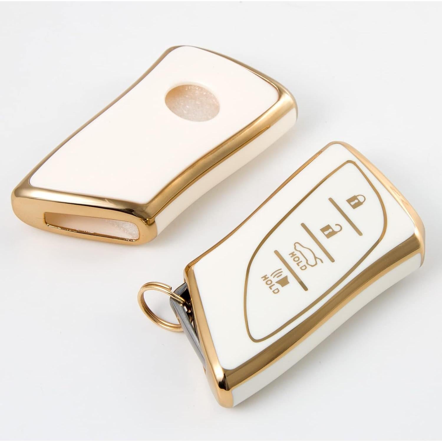 Cubierta de Llave Lexus LCXJMWKL TPU Suave Blanco 360°