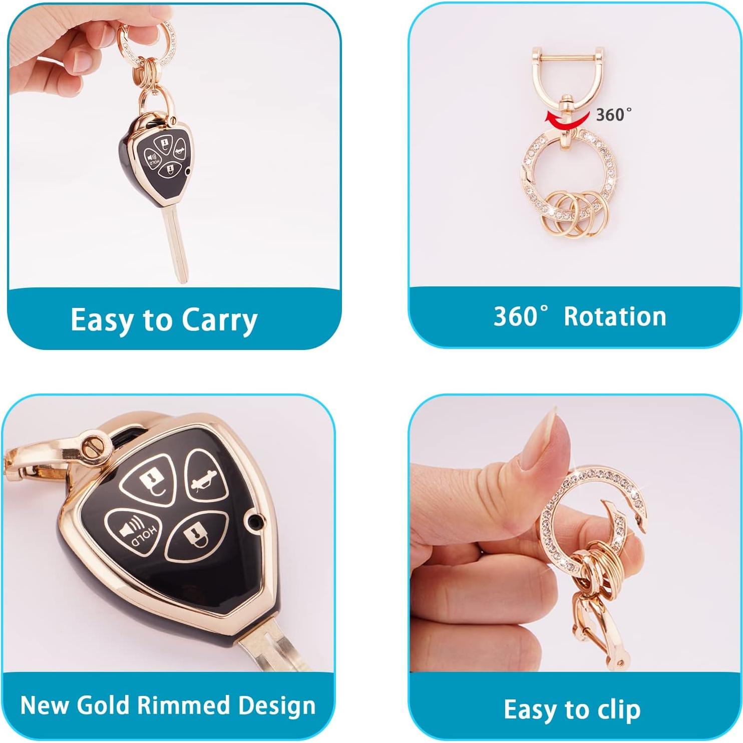 Funda de Llave EKALA para Toyota 4 Botones - TPU y Zinc