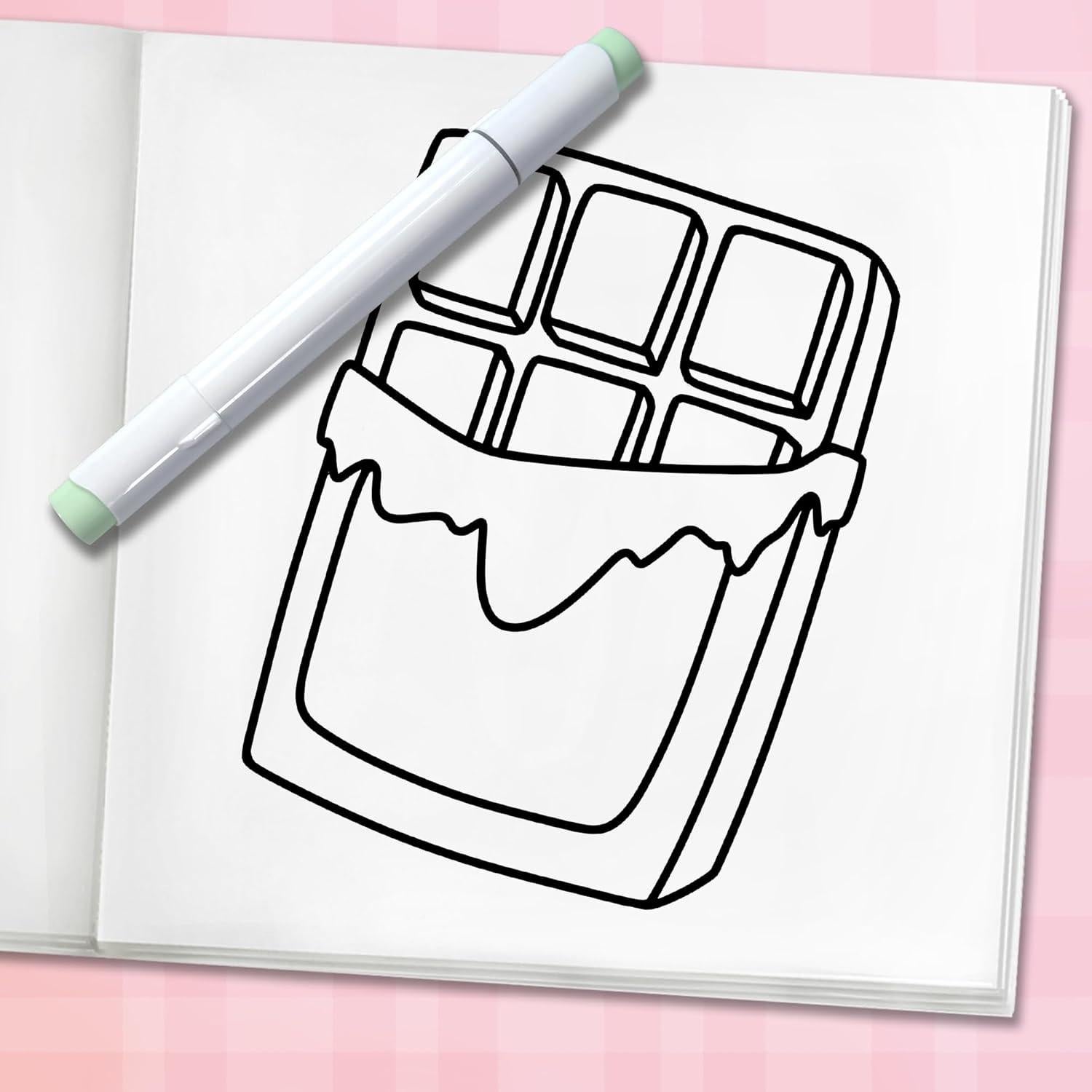 Cute & Sweet Coloring Book: Bold, Easy, and Simple Food Designs for Adults with Cakes, Candies, Ice Cream, Pastries, Desserts, and More! (Bold and Easy Coloring Books)