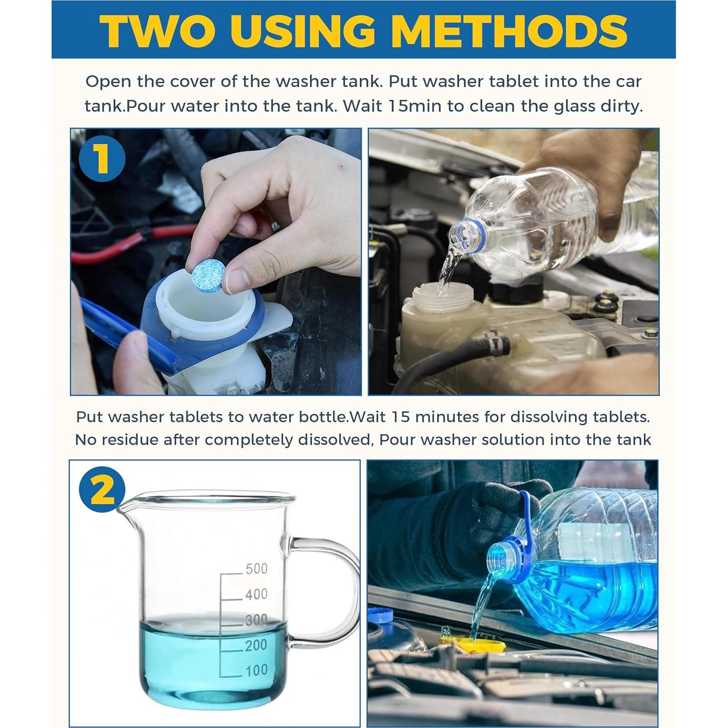 30 Tabletas de Lavado de Parabrisas UBOG, Ecológicas y Compactas