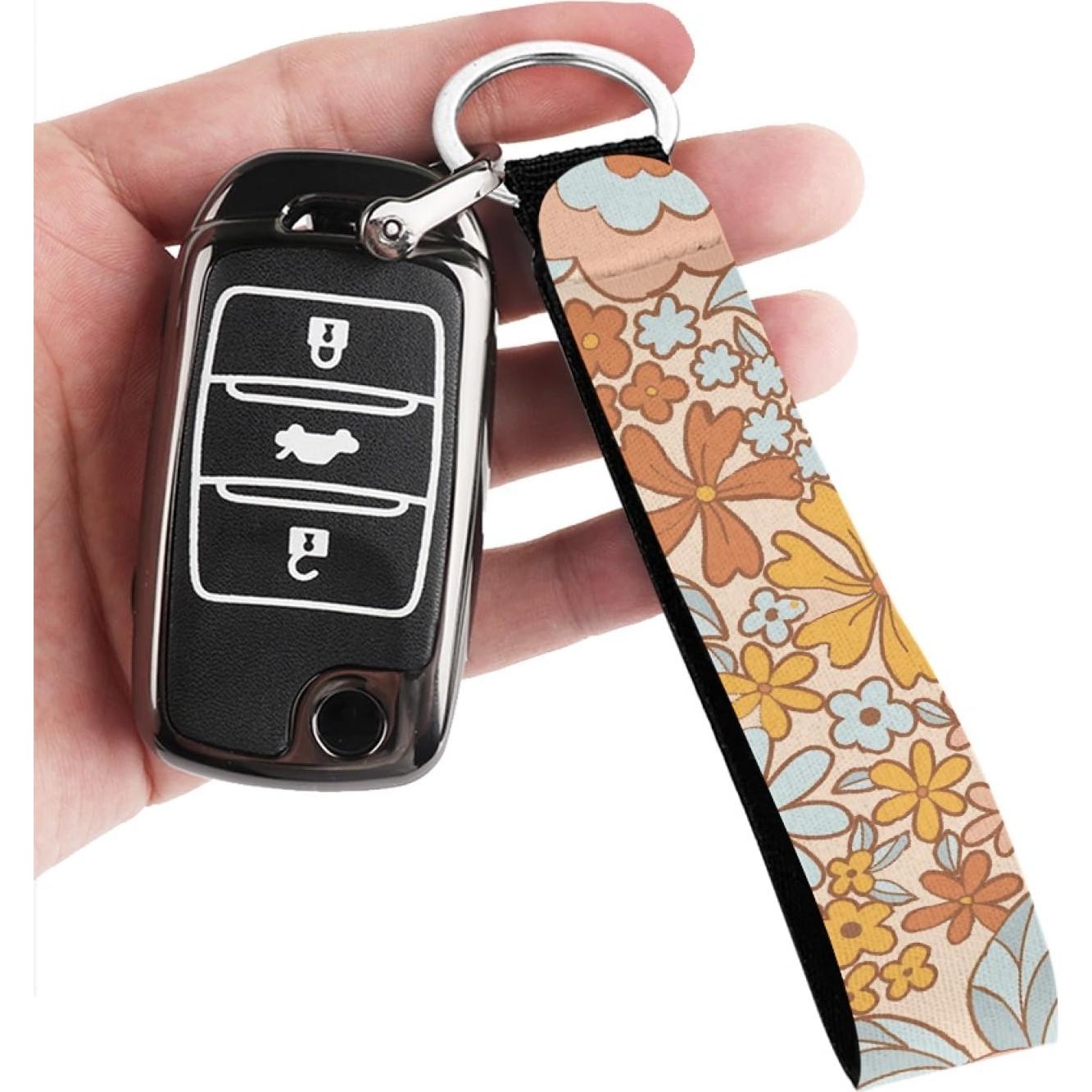 Juego de Cubiertas de Asiento de Auto FUIBENG 12 Pcs Flores Boho