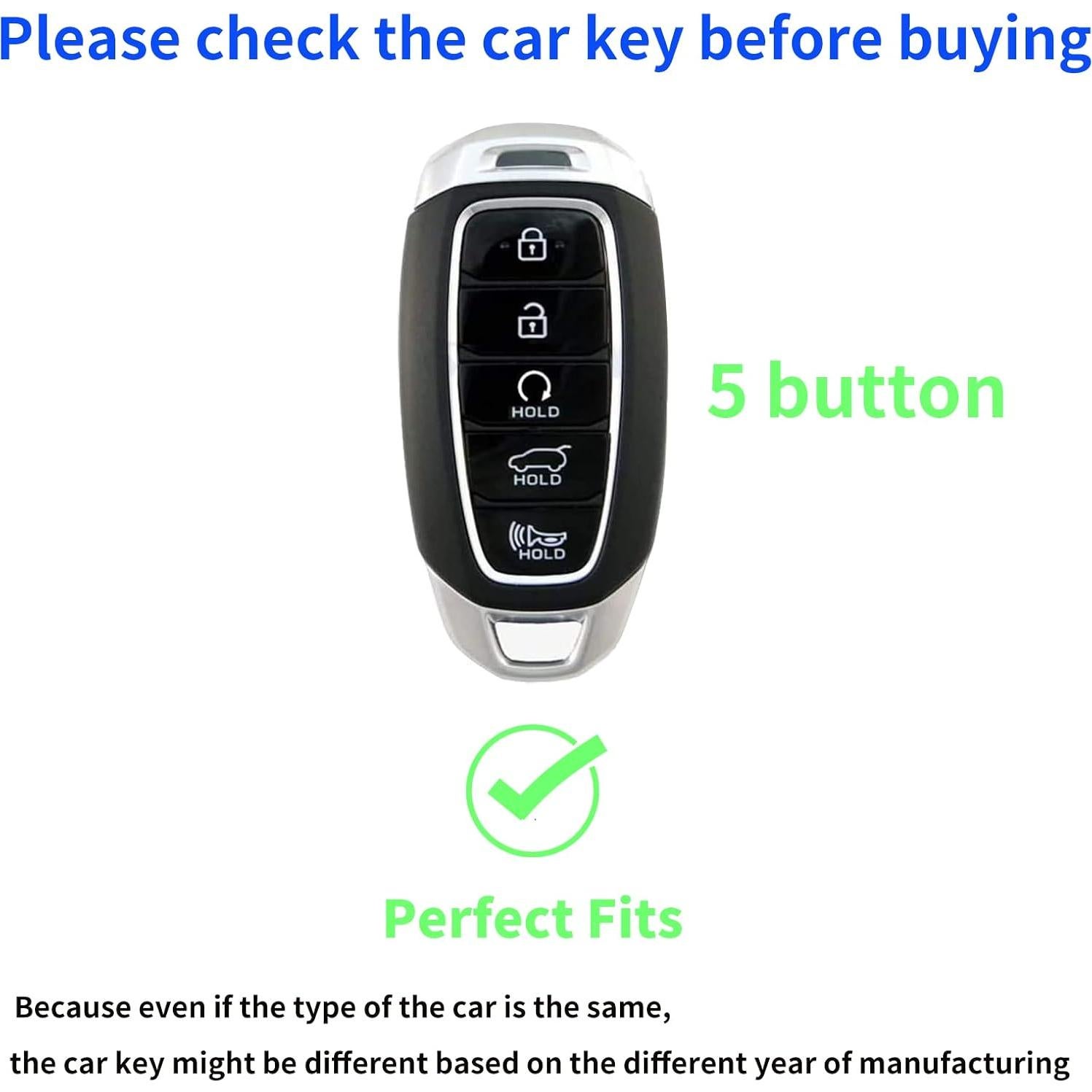 Cubierta de Llave Hyundai 2019-2022 LCXJMWKL TPU 5 Botones