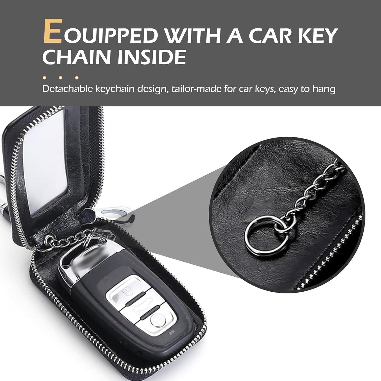 Cubierta de Llave de Coche MLY de Cuero PU con Ventana