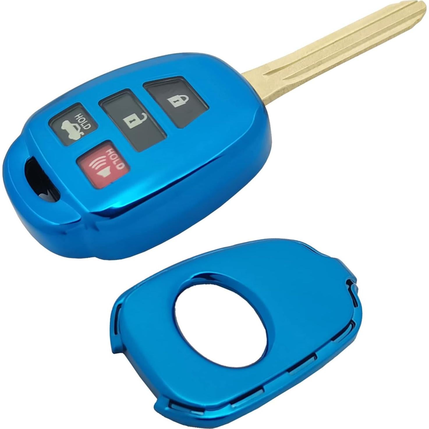 Funda de Llave TPU Muxkenper para Toyota 4 Botones Azul