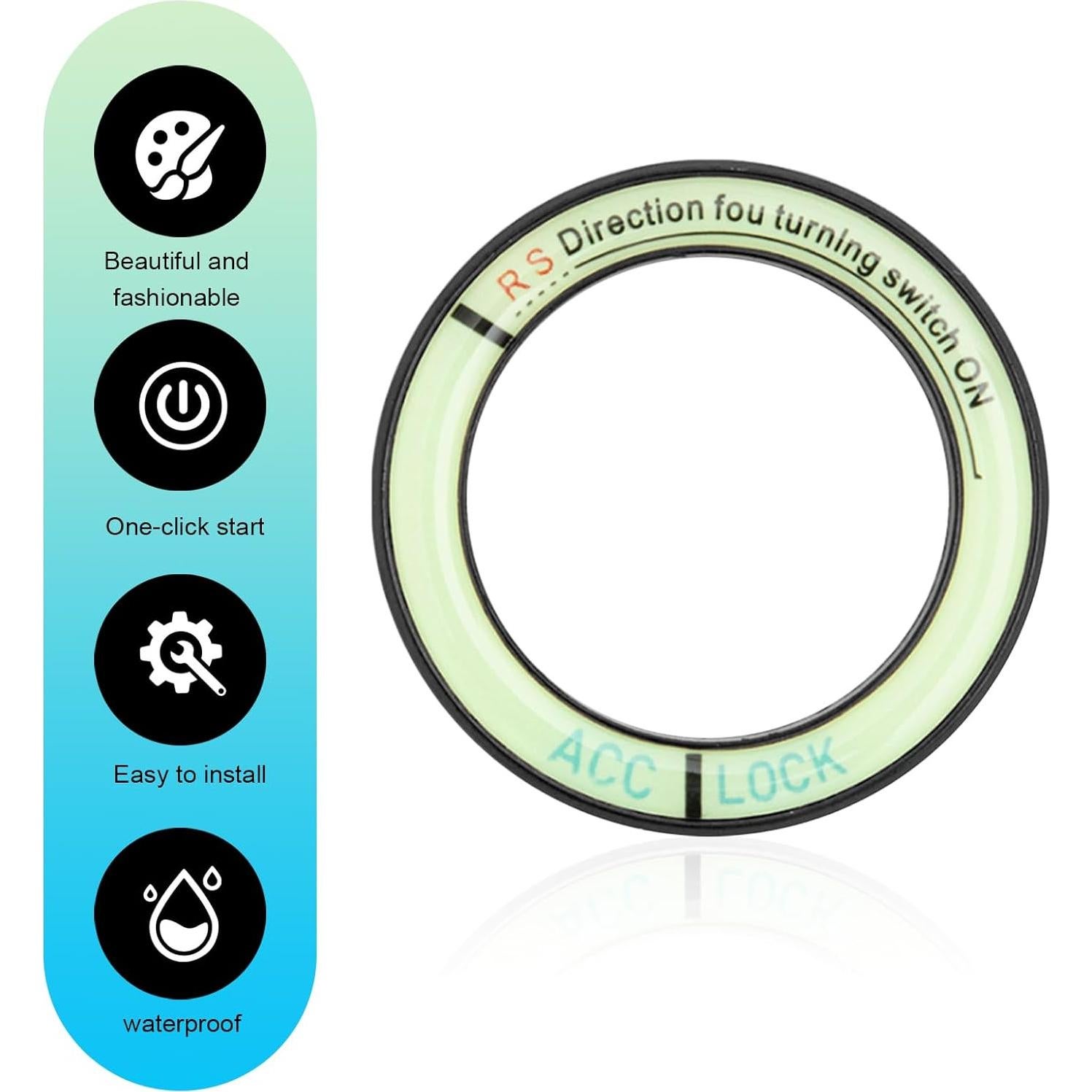 Cubierta Luminosa Botón de Inicio MOXRUQ Negro Universal